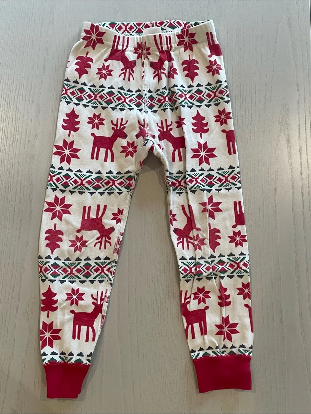 Hanna Andersson Holiday Dear Deer HannaJams Cotton Pajama Set - Size 4 100